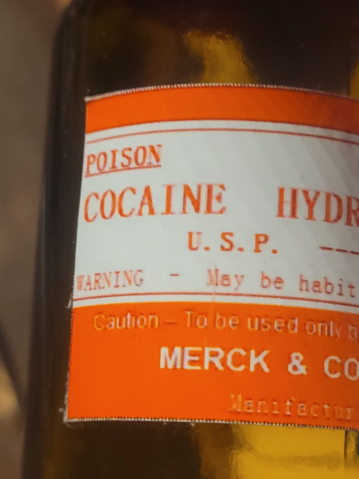 Merck & Co. Rahway New Jersey Original w Created Label Empty