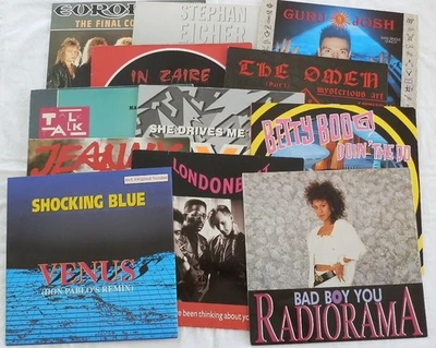 Lot 12 Maxis vinyles 45t Italo disco Pop Rock Radiorama Stephan Eicher Talk Talk - Bild 1 von 4