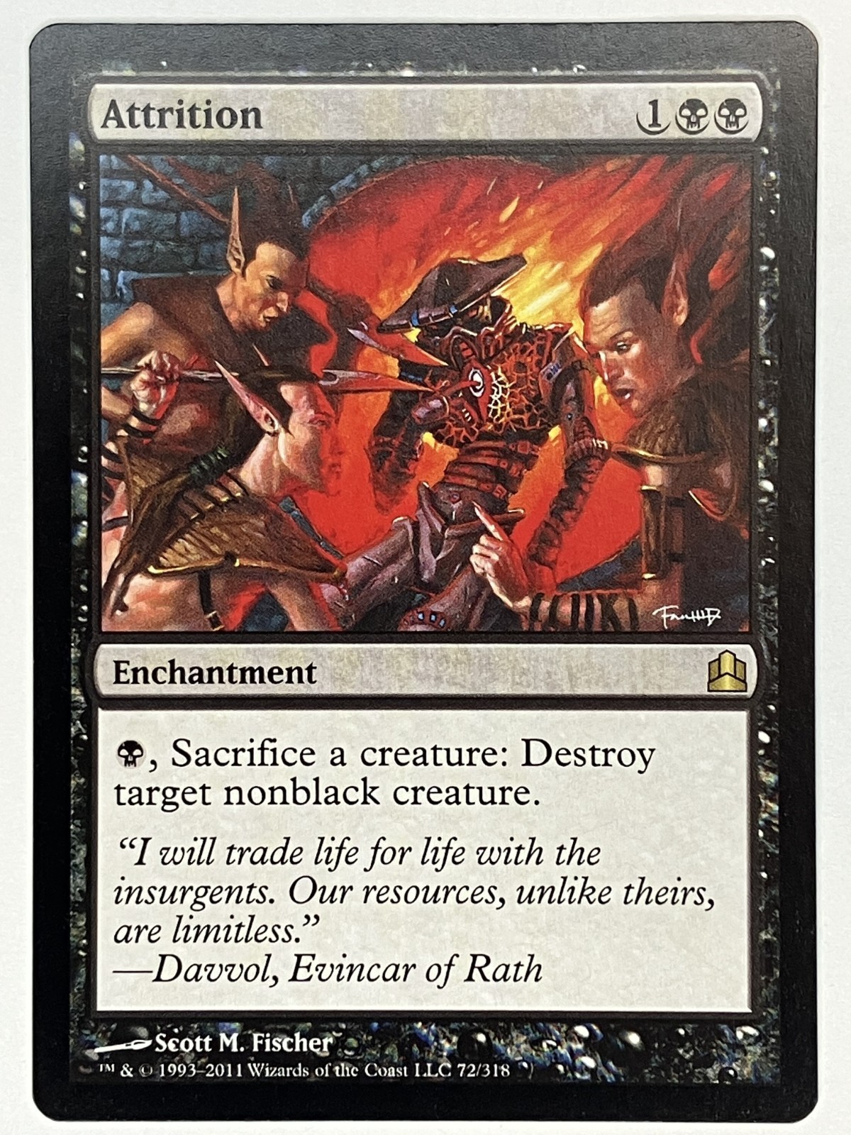 Attrition NM 72/318 Commander 2011 MTG Magic the Gathering Regular