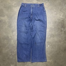 Vintage 70s Touche Blue Western Wide Leg Jeans 32x28 1970s True Vintage