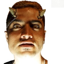 Realistic Demon Horns Prosthetic - Ideal for Costume Parties and Halloween Fun 