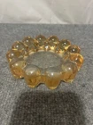 Vintage Bookie Bubble Glass Anchor Hocking Ashtray Peach