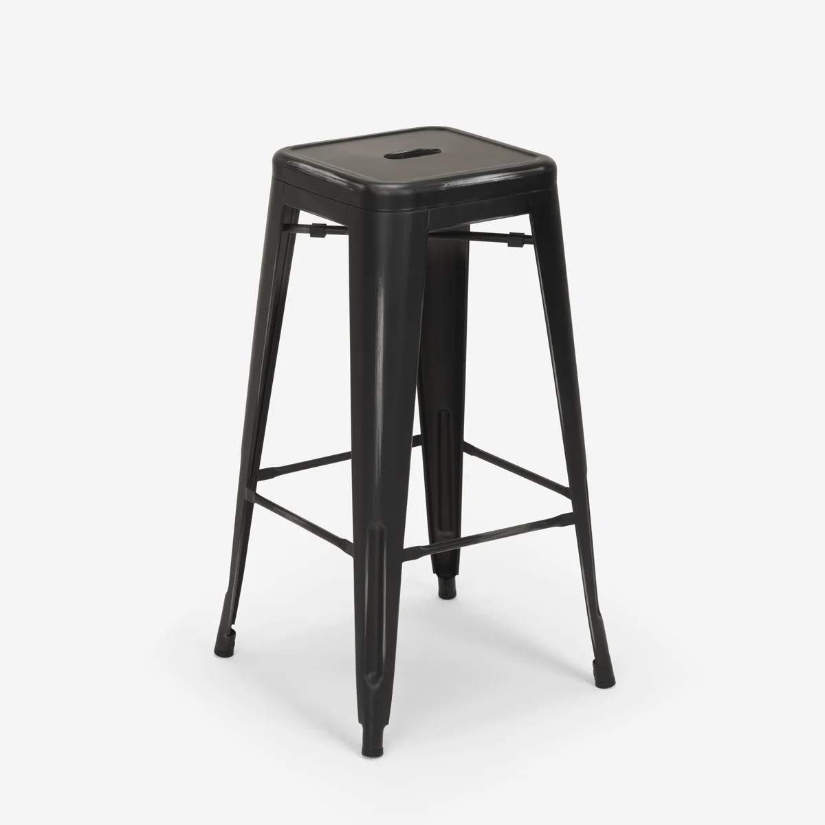 Tabouret de bar vintage en métal anti-rayure 78cm pour comptoir de cuisine