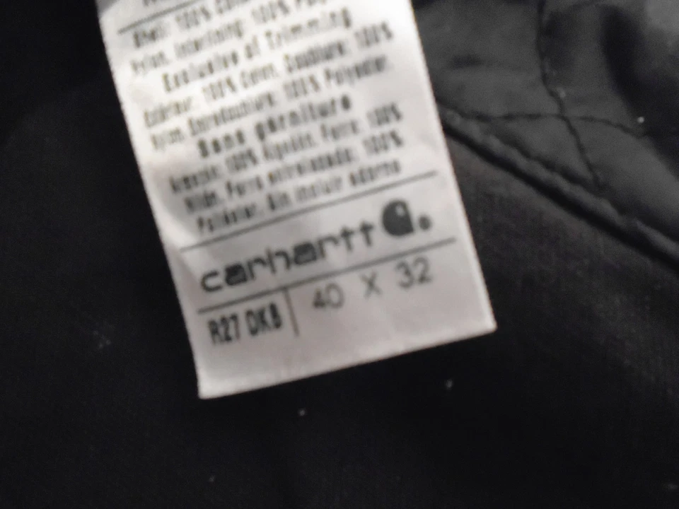 Carhartt Men’s Quilt lined Bibs Overalls Size 40 X 32 Dark Brown Double Knees - Image 4 of 4