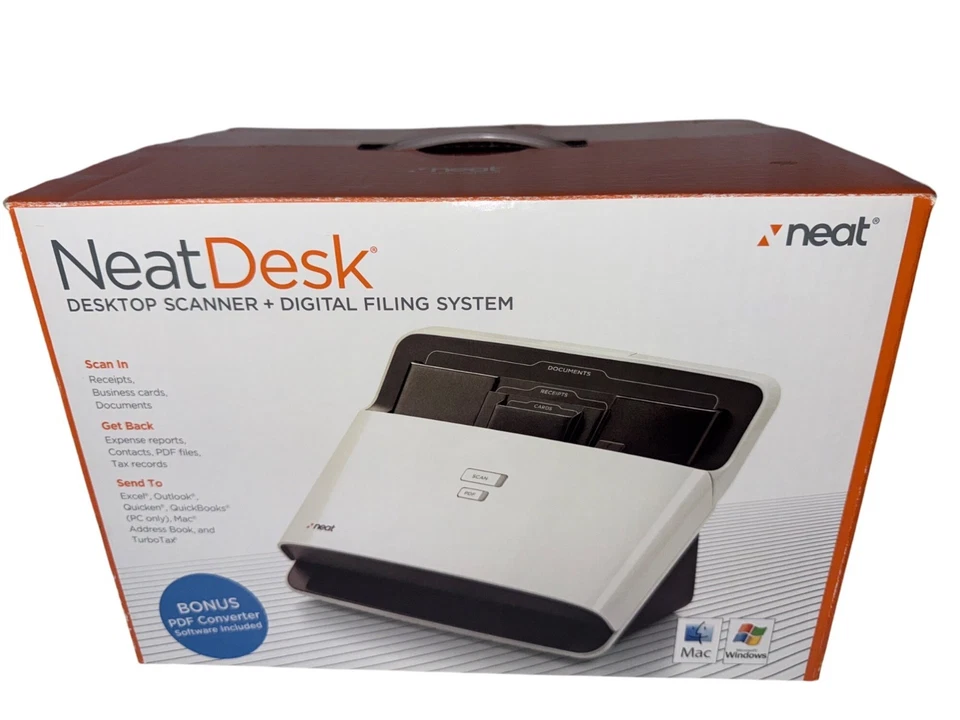 NeatDesk Desktop Scanner + digitales Ablagesystem - Neu geöffnete Verpackung