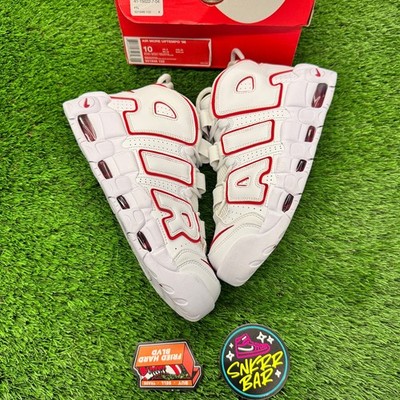 Nike Air More Uptempo White Varsity Red 921948-102 Men's Size 10
