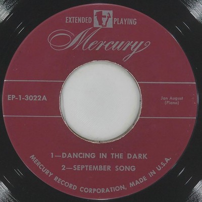 JAN AUGUST More Favorites MERCURY EP-1-3022 VG+ 45 RPM 1955 Piano Jazz 7'' Pop