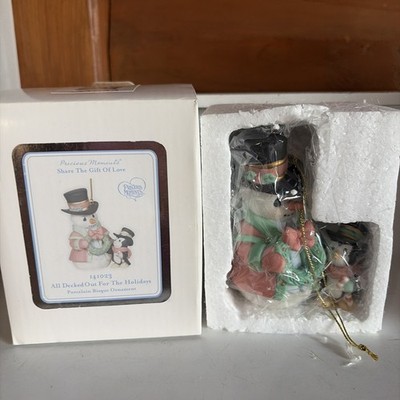 Precious Moments All Decked Out For The Holidays Figurine 141022 Snowman Penguin