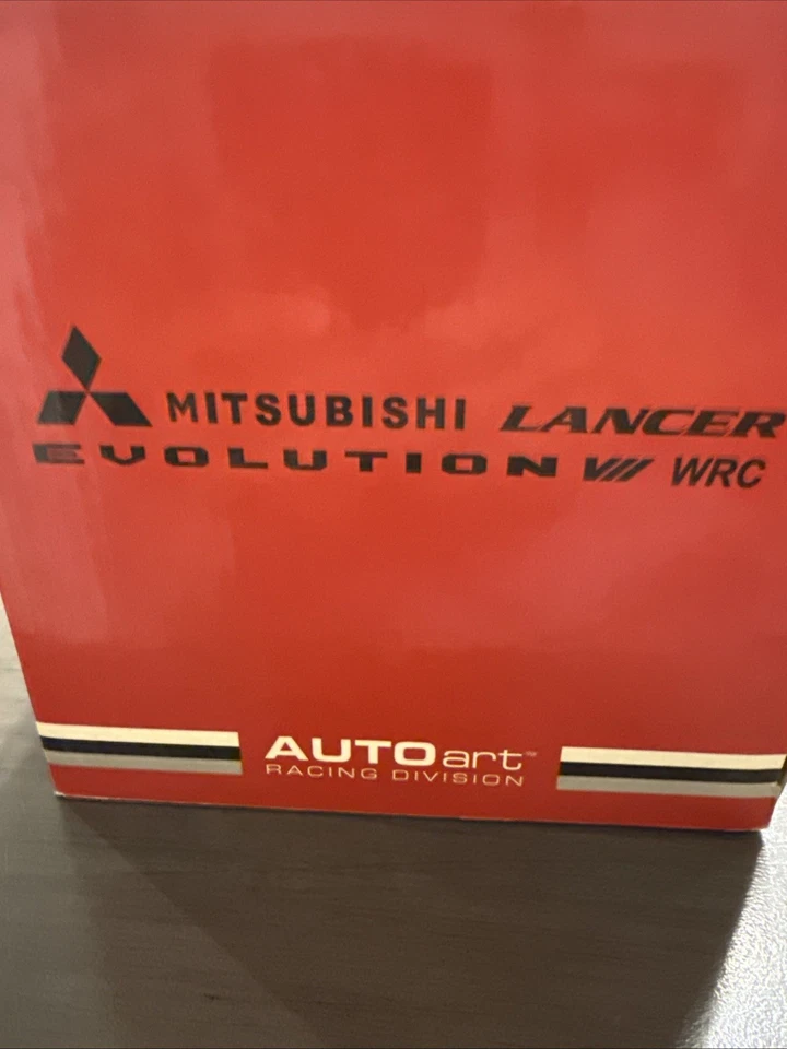AUTOart Mitsubishi Lancer EVO VII 2002 WRC #8 rojo blanco Japón Foto 3 de 4