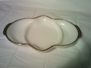 Vintage Anchor Hocking Fire King 3 Space Relish Tray