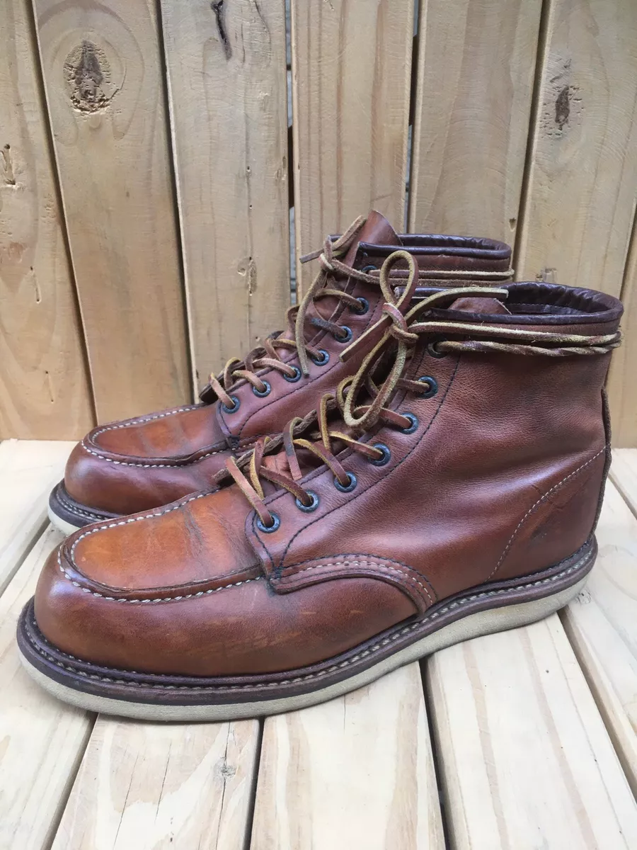 Red Wing 1907 Copper Rough Moc Toe Brown Boots Size USA 9 D| UK 8 | EUR 42