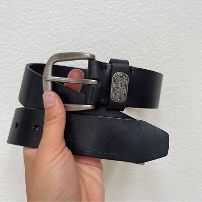 Fossil Black Genuine Leather Belt Size M | eBay display picture 1
