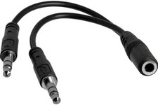 StarTech.com MUYHSFMM 3.5mm 4 Position to 2x 3 Position 3.5mm Headset Splitter