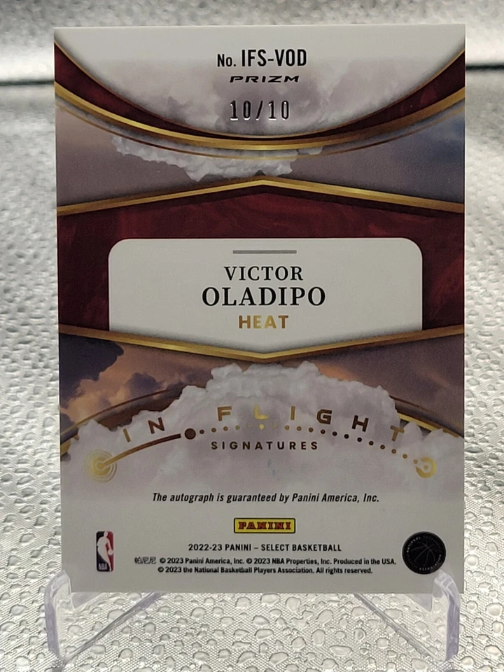 VICTOR OLADIPO 2022-23 SELECT IN FLIGHT AUTOGRAPH GOLD HEAT AUTO 10/10 🔥 🔥 - Image 2 of 4