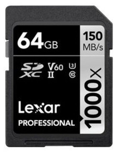 Lexar Professional 1000x 64GB/SD3/XC II, bis zu 150MB/s lesen - Bild 1 von 3