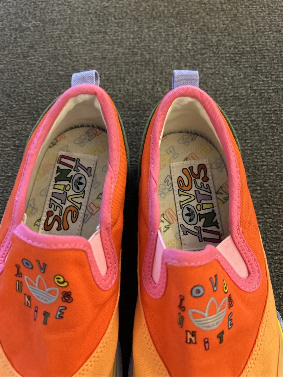 Adidas Nizza Slip On Pride Love Unites Rainbow Shoes GW2421  display picture 1