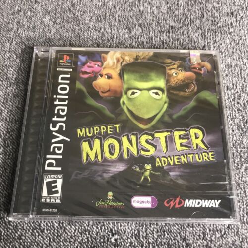 MUPPET MONSTER ADVENTURE PS1 Playstation 1 New Factory Sealed Game With Hang Tab - Picture 1 of 7
