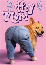 Corgi Dog Mom Jeans Funny Mothers Day Card - Greeting Card By Avanti