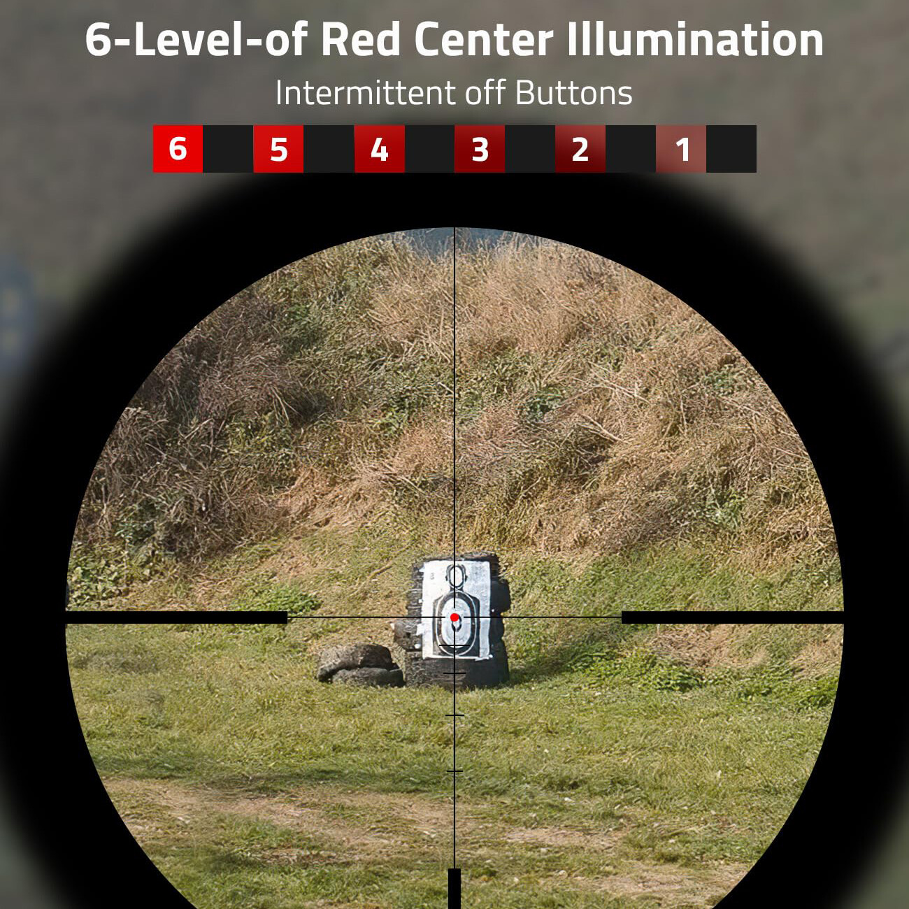 1-6X24 LPVO Rifle Scope Red Illuminated BDC Reticle 223/5.56 .308/7.62 Gun Scope