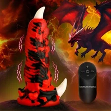 Creature Cocks: Red Talon Vibrating Silicone Dildo ---FREE SHIPPING!!!