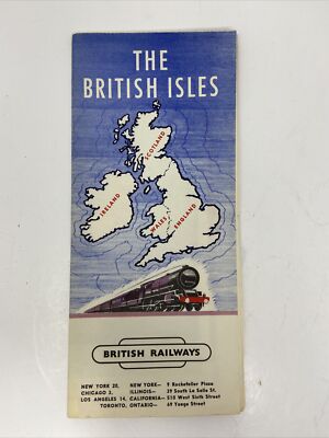 Vintage British Railways Broschüre Alfred Taylor Britische Inseln Karte Bild