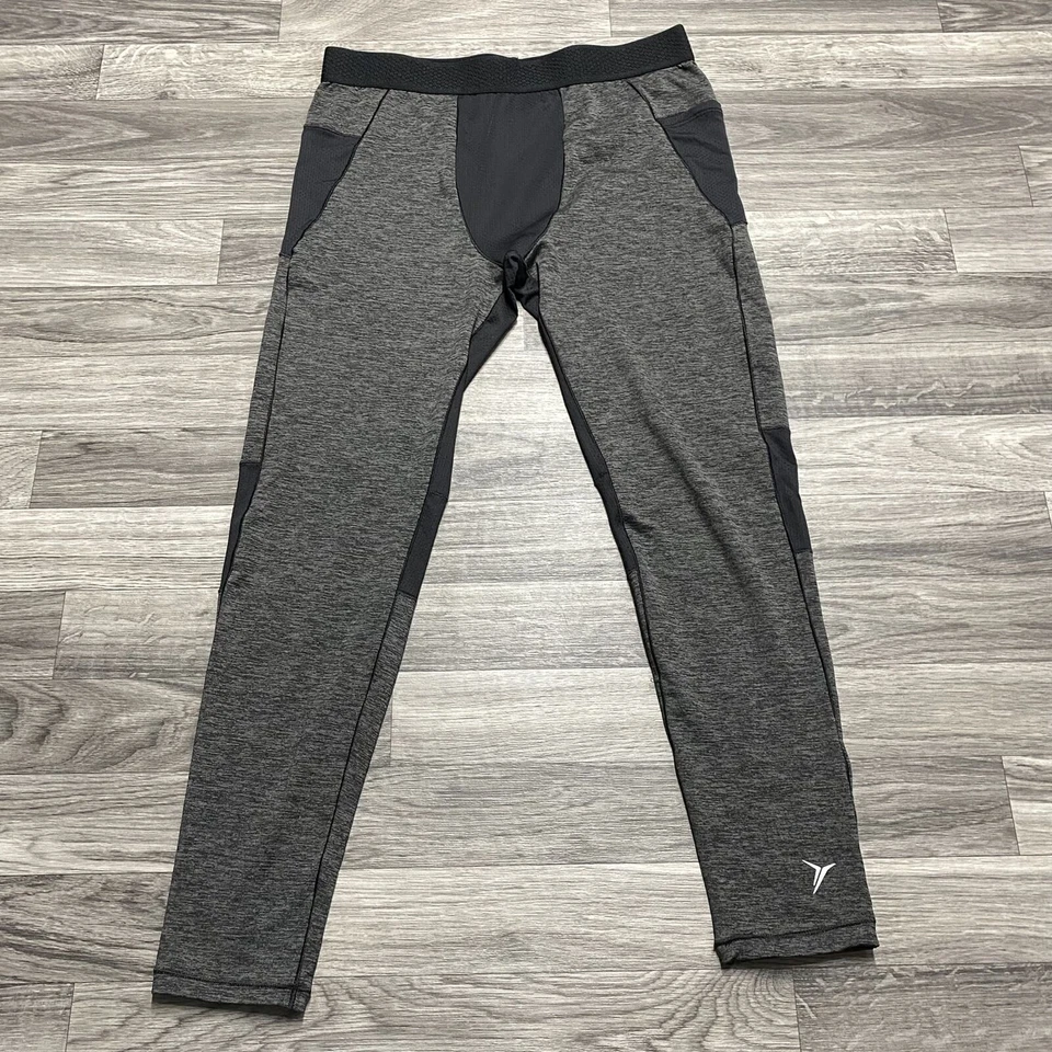 OLD NAVY Go-Dry Elastic Waist Grey Compression Leggings Girl's Size Large 10-12 - Image 3 of 4