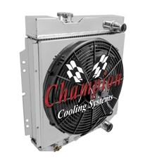 2 Row Aar Champion Radiator W 16 Fan And Shroud For 1962 - 1965 Ford Falcon 2 Row Aar Champion Radiator W 16 Fan And Shroud For 1962 - 1965 Ford Falcon