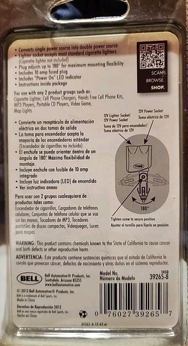 Klingel 39065-8 12 Volt Doppelsteckdose Adapter 180 Grad Flexibilität 076027392657EW - Bild 2 von 2
