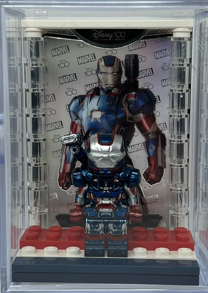 Estojo de exibição colecionável Force Pack minifig para Lego Marvel Iron Patriot personalizado - Imagem 2 de 4
