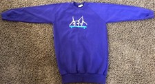 Vintage Youth Gymnastic Theme Crewneck Sweatshirt USA Made Size Large Purple
