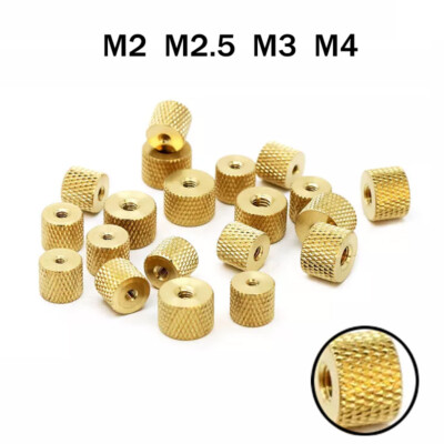 M2 M2.5 M3 M4 Mesh Knurled Thumb Nut Brass Hand Grip Knob Round Adjustment Nuts