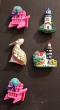 Beach Lighthouses Resin Button Covers Lot 5pcs