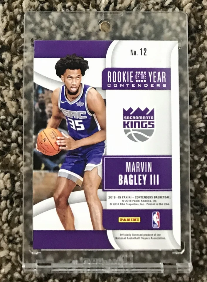 2018-19 Panini Contenders Marvin Bagley III RC ROY Cracked Ice /25 Mint Rookie - Image 2 of 3