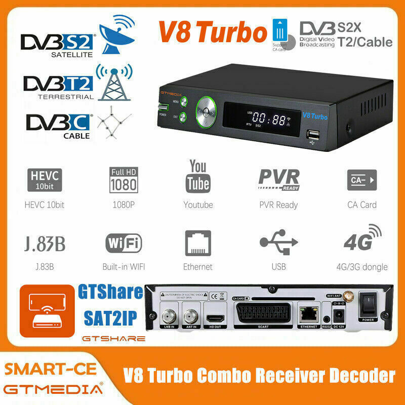 DVB-S2X T2 Directly managed store ATSC J.83B Combo Popular standard Box Tuner Satellite Receiver Decoder