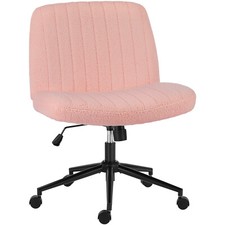 Criss Wheels Cross-Legged Armless Chair Adjustable Swivel, for Home Office Desk