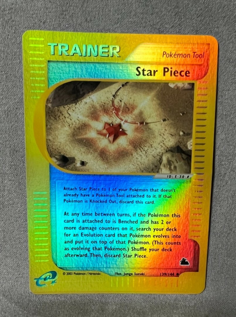 POKEMON SKYRIDGE REVERSE HOLO STAR PIECE TRAINER CARD 139/144