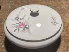 Vtg Golden Rose Fine China Of Japan Covered Vegetable Serving Dish Lid And Bowl-