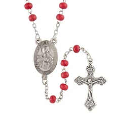 St. Therese Rose Scented Rosary with Case (L0353) - 15" Long