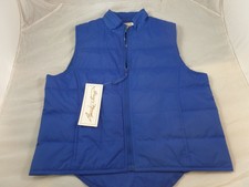 Girl's Quilted Puffer Vest Zip Front Jr. Size Medium Navy Or Royal Blue Nwt