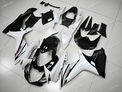 For GSXR600/750 11-20 Pearl White Black ABS Injection Mold Bodywork Fairing Kit