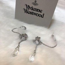 Vivienne Westwood Earrings Pierce HENRIETTE Drop Silver NO BOX E2279