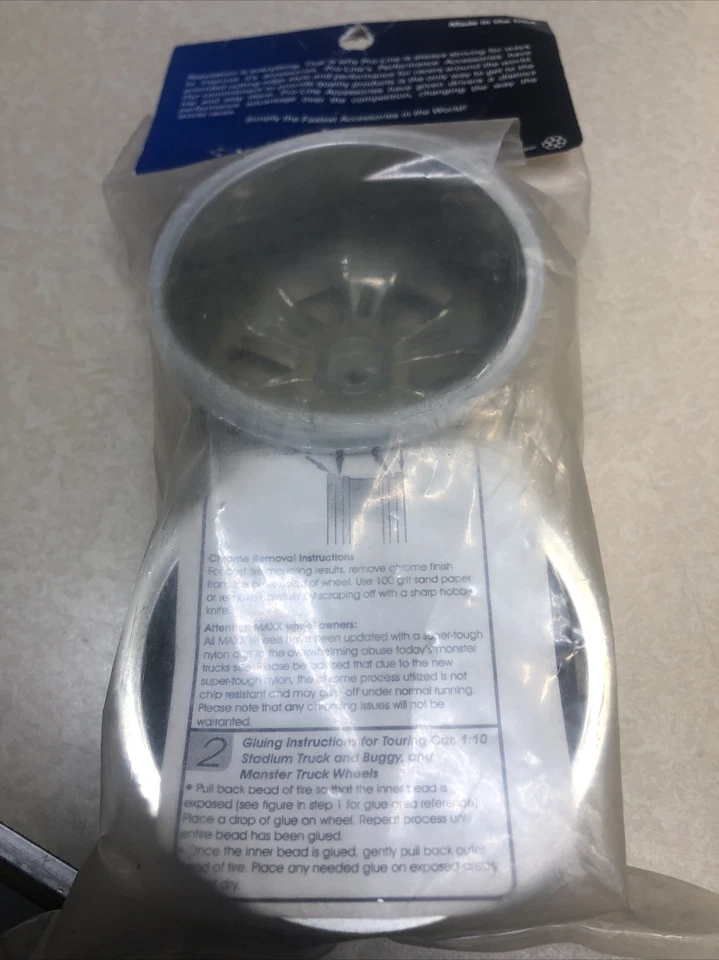 Proline Velocity six wheel chrome fits T & E Maxx front or rear No. 2657-01 - Image 3 of 3