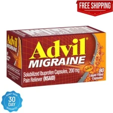 New Advil Migraine Pain and Headache Reliever Ibuprofen, 200 mg Liquid 80 Count