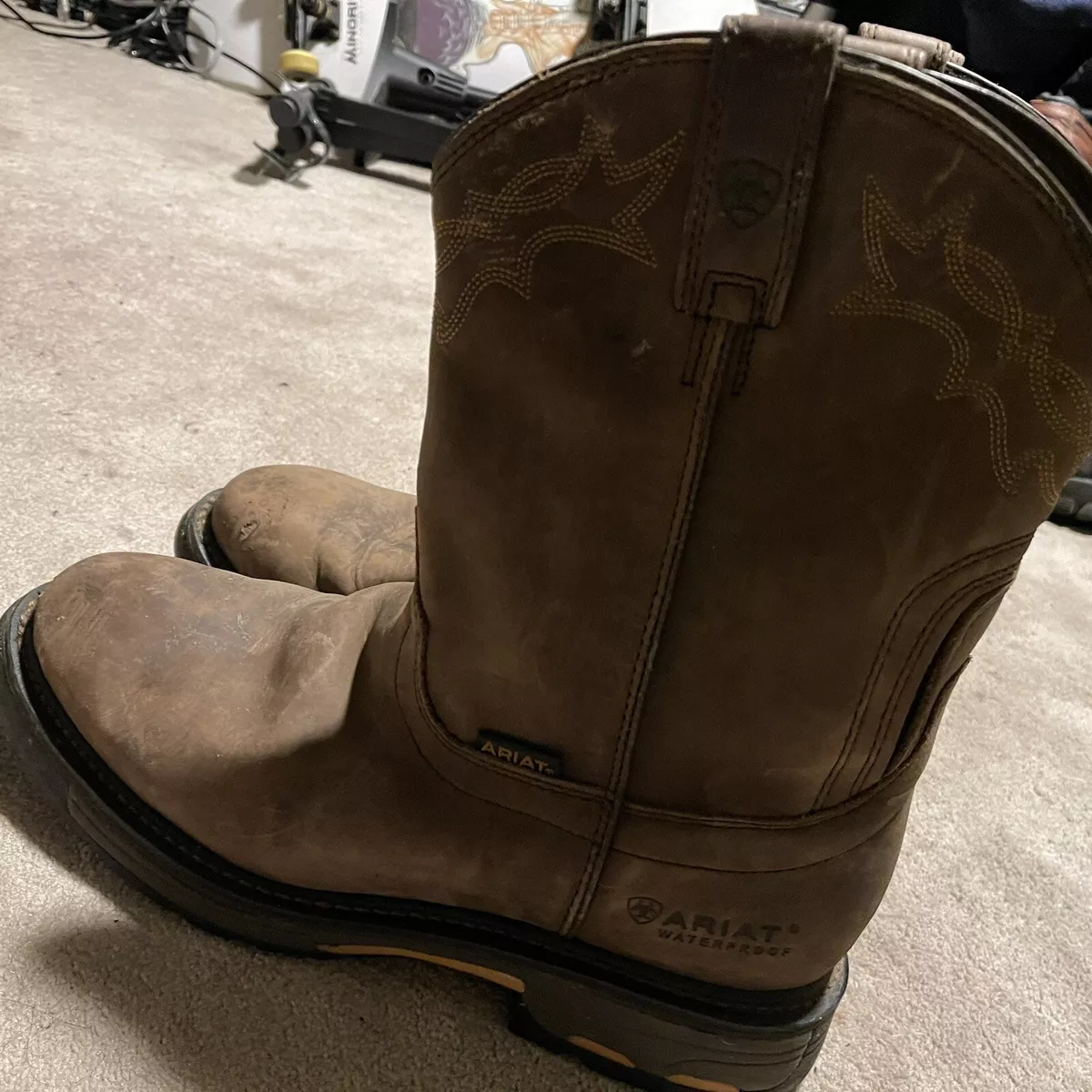 Ariat work boots pull on sale on