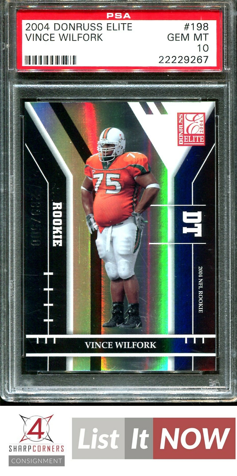 Vince Wilfork Donruss Elite #198 Base