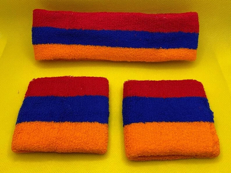 Armenian Flag headband and wristband set - Image 4 of 4