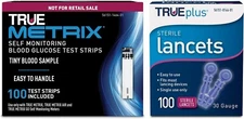 TRUE METRIX NFRS 100ct Test Strips & TRUEplus 30G Lancets 100ct – Diabetes Kit