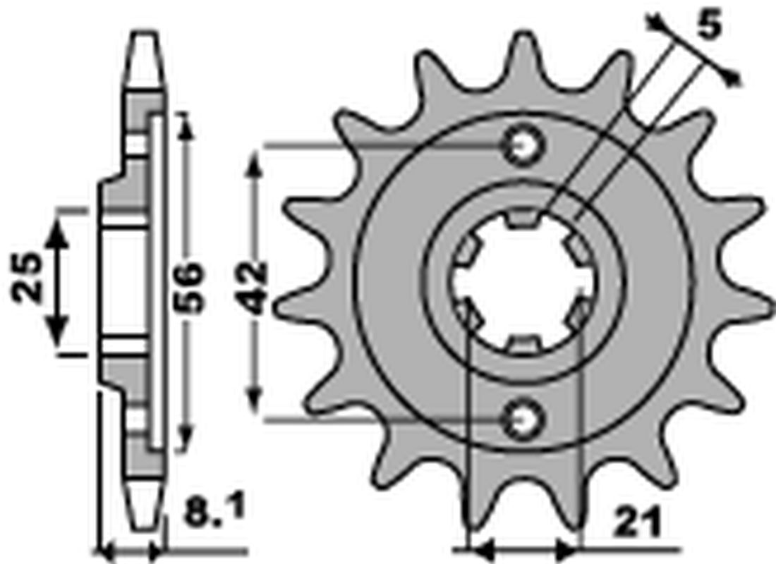 Pignon avant 520 Yamaha TT 350 de transmission JTF575