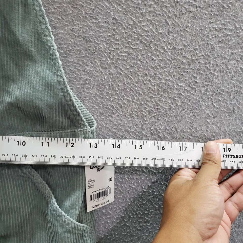 Vestido de niña Oshkosh 10 monos de pana verde nuevo con etiquetas Foto 3 de 4