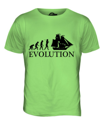 BRIGANTINE EVOLUTION OF MAN MENS T-SHIRT TEE TOP GIFT SHIP NAVY